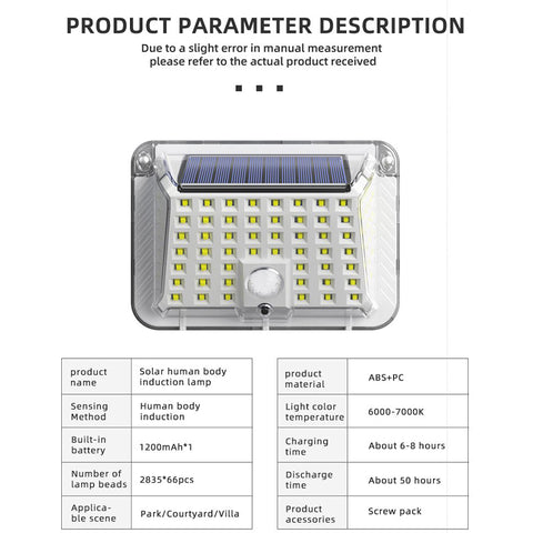 Solar Rechargeable Motion Sensor Light