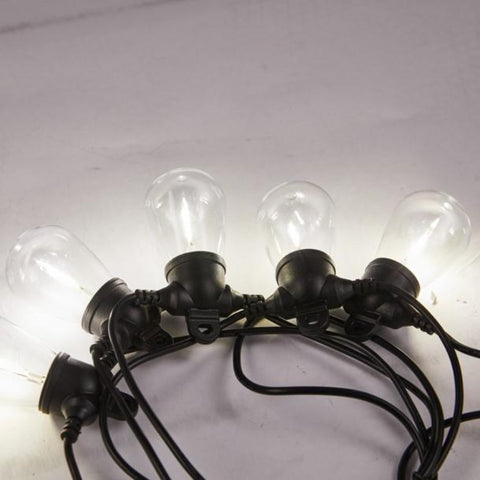 Solar Powered Vintage Festoon Lights 12 Bulbs