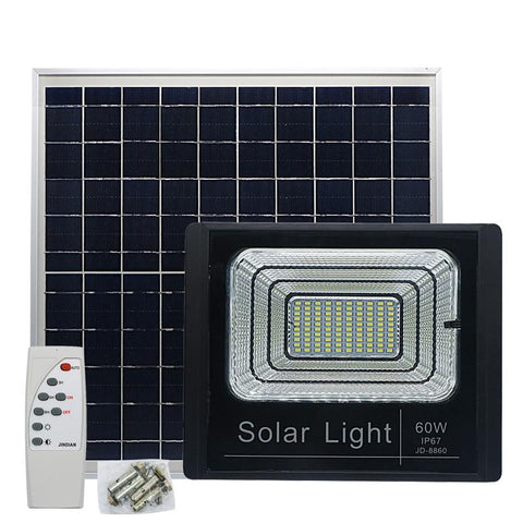 65W Outdoor Solar LED Flood Light Remote Control - Water proof
