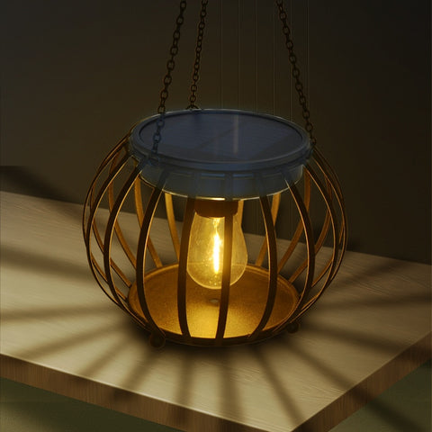 Solar Hanging Pumpkin Lantern LED Light