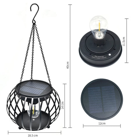 Solar Hanging Pumpkin Lantern LED Light